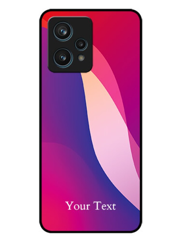 Custom Narzo 50 Pro 5G Personalized Glass Phone Case - Digital abstract Overlap Design