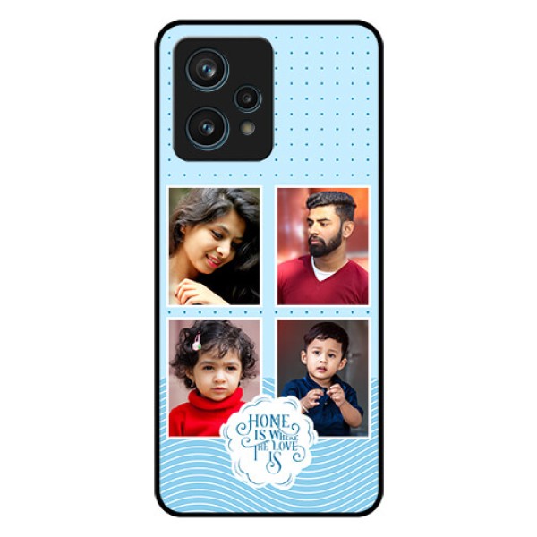 Narzo 50 Pro 5G Custom Glass Phone Case - Cute love quote with 4 pic upload Design Narzo 50 Pro 5G Custom Glass Phone Case - Cute love quote with 4 pic upload Design