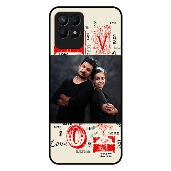 Realme Narzo 50 Photo Printing on Glass Case - Trendy Love Design Case Realme Narzo 50 Photo Printing on Glass Case - Trendy Love Design Case