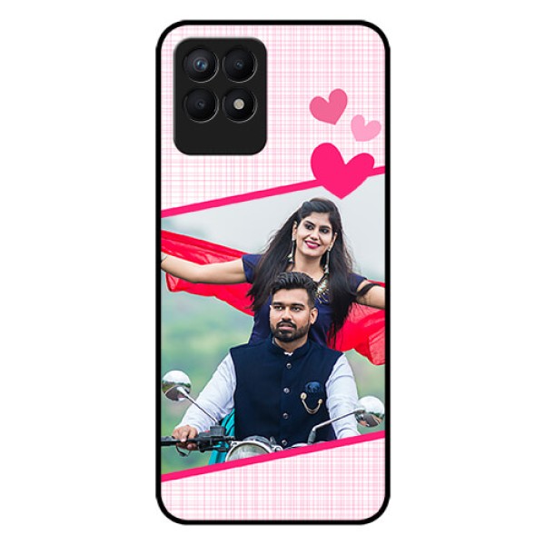 Realme Narzo 50 Custom Glass Phone Case - Love Shape Heart Design