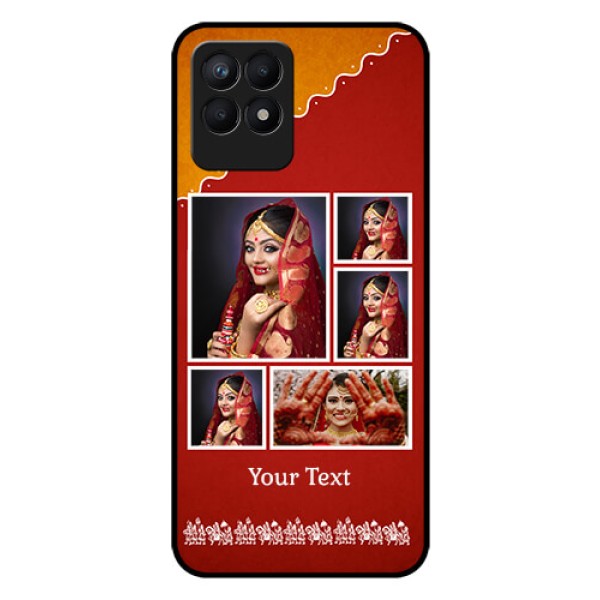 Realme Narzo 50 Personalized Glass Phone Case - Wedding Pic Upload Design Realme Narzo 50 Personalized Glass Phone Case - Wedding Pic Upload Design