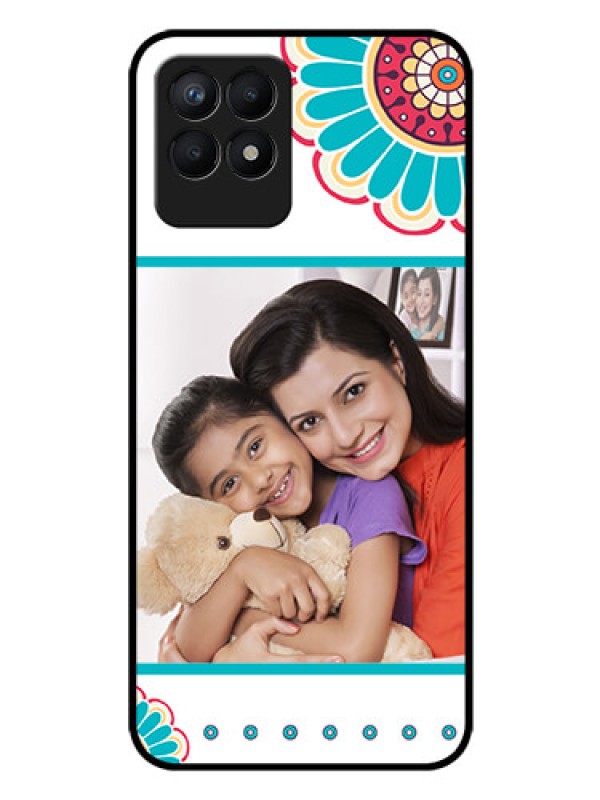 Custom Realme Narzo 50 Custom Glass Phone Case - Flower Design