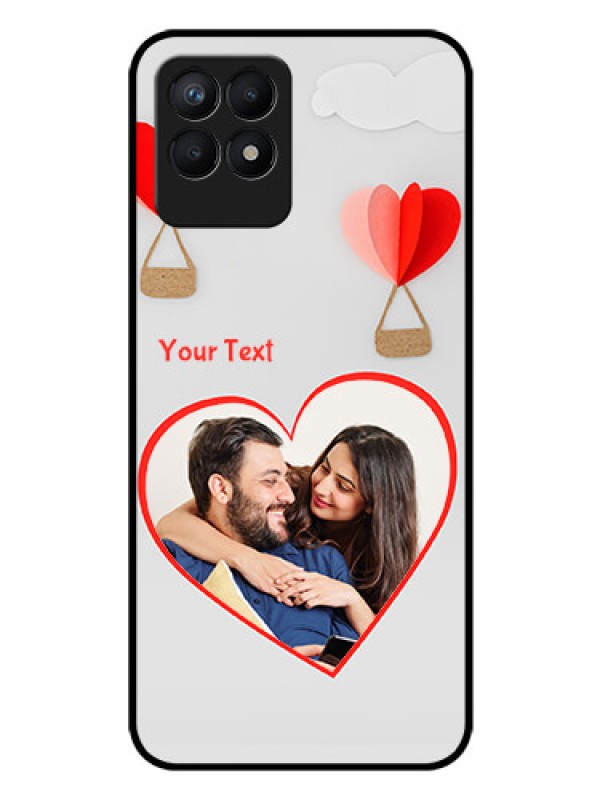 Custom Realme Narzo 50 Custom Glass Mobile Case - Parachute Love Design