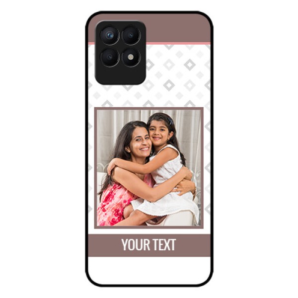 Realme Narzo 50 Photo Printing on Glass Case - Simple Diamond Design Realme Narzo 50 Photo Printing on Glass Case - Simple Diamond Design
