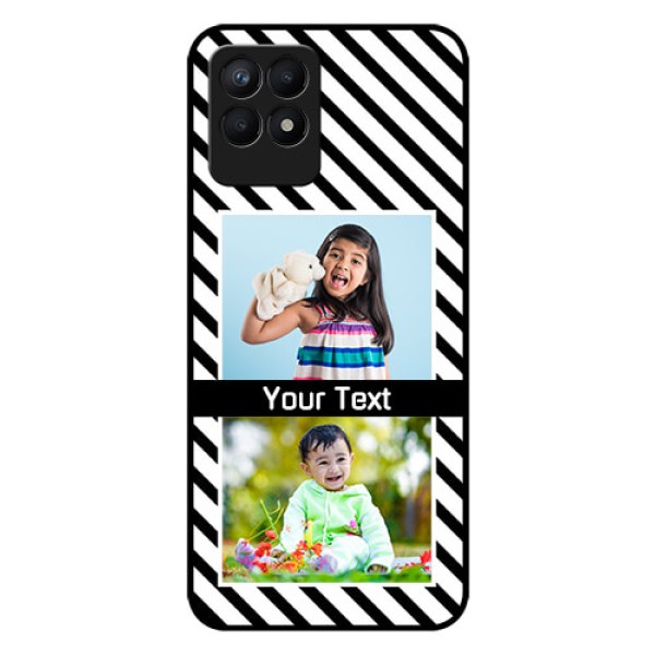 Realme Narzo 50 Photo Printing on Glass Case - Black And White Stripes Design Realme Narzo 50 Photo Printing on Glass Case - Black And White Stripes Design