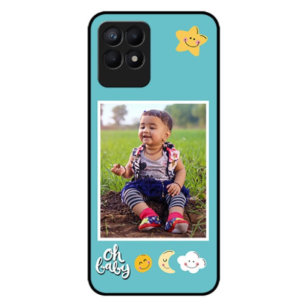 Realme Narzo 50 Personalized Glass Phone Case - Smiley Kids Stars Design Realme Narzo 50 Personalized Glass Phone Case - Smiley Kids Stars Design