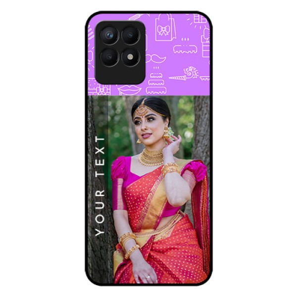 Realme Narzo 50 Custom Glass Mobile Case - Birthday Icons Design