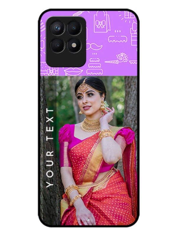 Custom Realme Narzo 50 Custom Glass Mobile Case - Birthday Icons Design