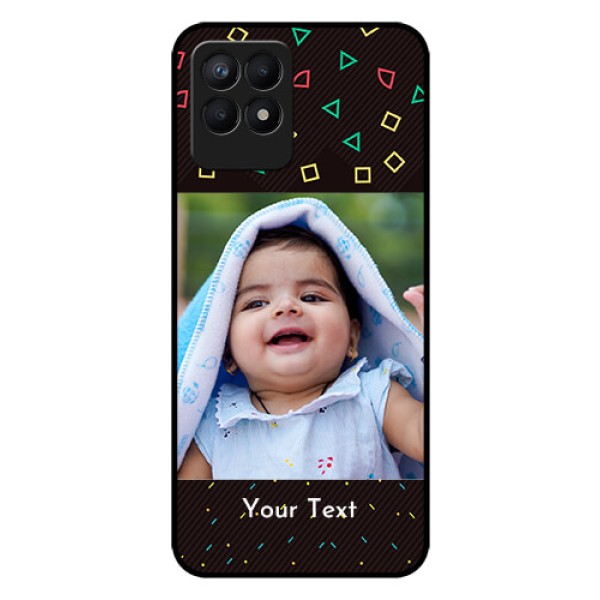 Realme Narzo 50 Custom Glass Phone Case - with confetti birthday design Realme Narzo 50 Custom Glass Phone Case - with confetti birthday design