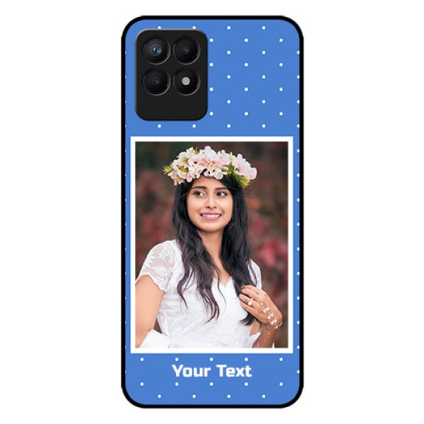 Realme Narzo 50 Photo Printing on Glass Case - Polka dots design