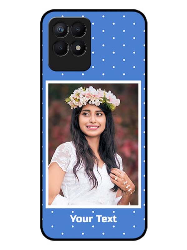 Custom Realme Narzo 50 Photo Printing on Glass Case - Polka dots design