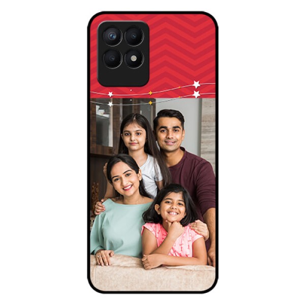 Realme Narzo 50 Personalized Glass Phone Case - Happy Family Design