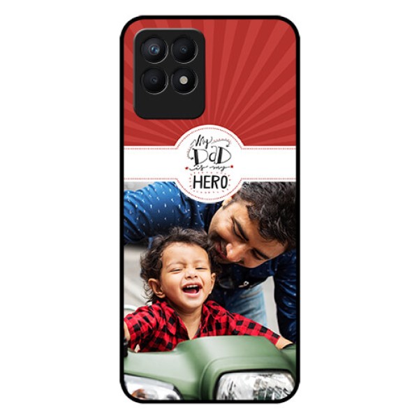 Realme Narzo 50 Photo Printing on Glass Case - My Dad Hero Design