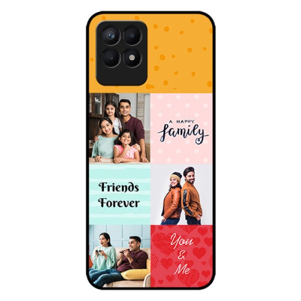 Realme Narzo 50 Personalized Glass Phone Case - Images with Quotes Design