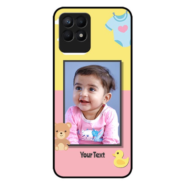 Realme Narzo 50 Photo Printing on Glass Case - Kids 2 Color Design