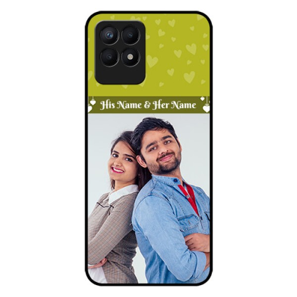 Realme Narzo 50 Custom Glass Phone Case - You & Me Heart Design