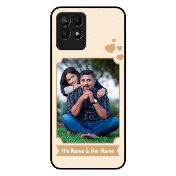 Realme Narzo 50 Custom Glass Phone Case - with confetti love design Realme Narzo 50 Custom Glass Phone Case - with confetti love design