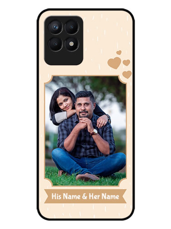 Custom Realme Narzo 50 Custom Glass Phone Case - with confetti love design