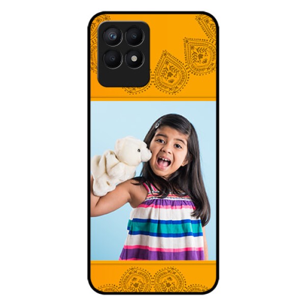 Realme Narzo 50 Personalized Glass Phone Case - Photo Wedding Design