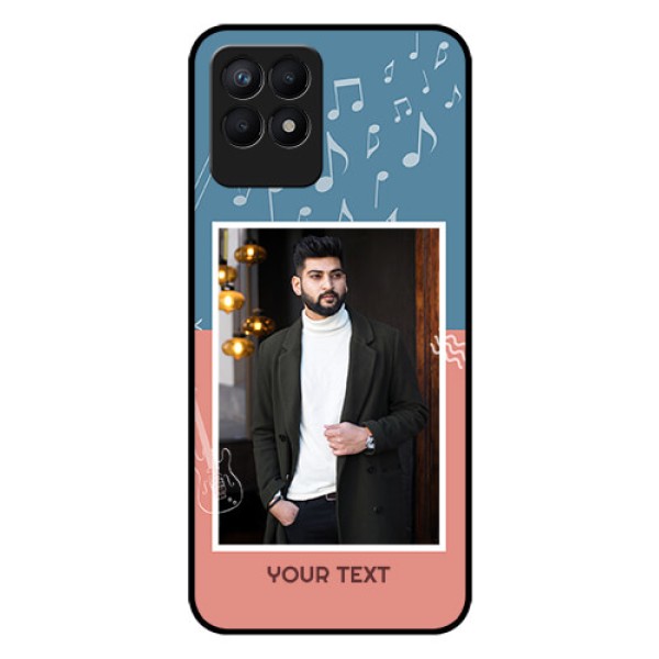 Realme Narzo 50 Photo Printing on Glass Case - with Color Musical Note Design Realme Narzo 50 Photo Printing on Glass Case - with Color Musical Note Design