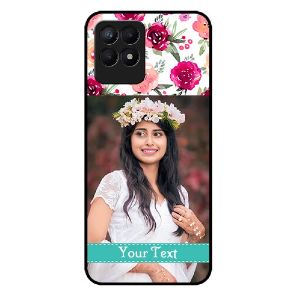 Realme Narzo 50 Custom Glass Phone Case - Watercolor Floral Design Realme Narzo 50 Custom Glass Phone Case - Watercolor Floral Design