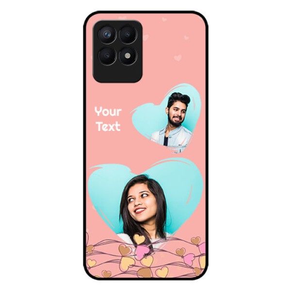 Realme Narzo 50 Custom Glass Mobile Case - Love Doodle Design