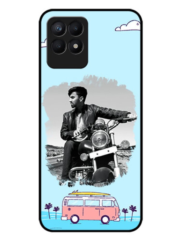 Custom Realme Narzo 50 Photo Printing on Glass Case - Travel & Adventure Design