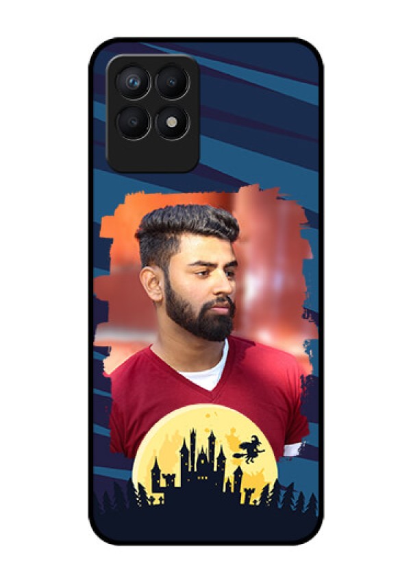 Realme Narzo 50 Photo Printing on Glass Case - Halloween Witch Design