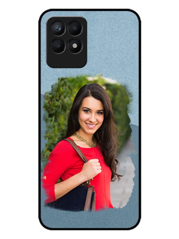 Custom Realme Narzo 50 Custom Glass Mobile Case - Grunge Line Art Design