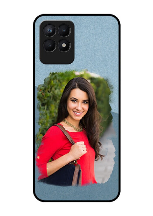 Realme Narzo 50 Custom Glass Mobile Case - Grunge Line Art Design