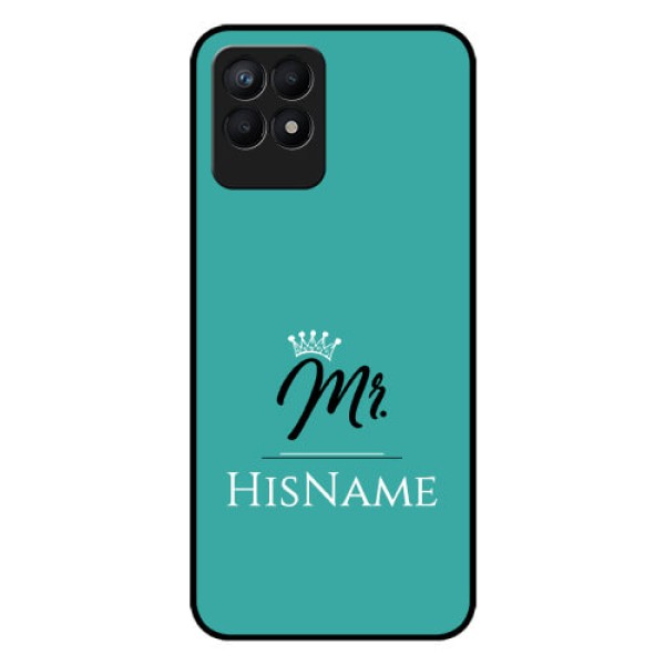 Realme Narzo 50 Custom Glass Phone Case Mr with Name