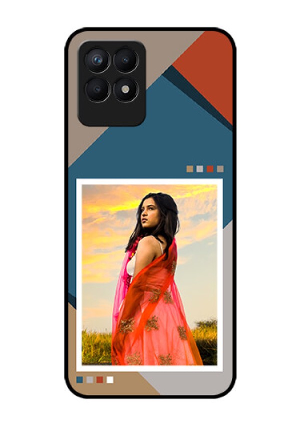 Narzo 50 Personalized Glass Phone Case - Retro color pallet Design
