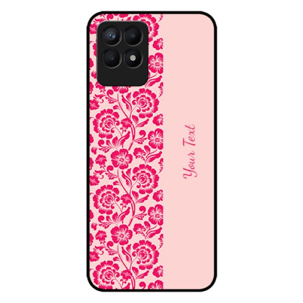 Narzo 50 Custom Glass Phone Case - Attractive Floral Pattern Design