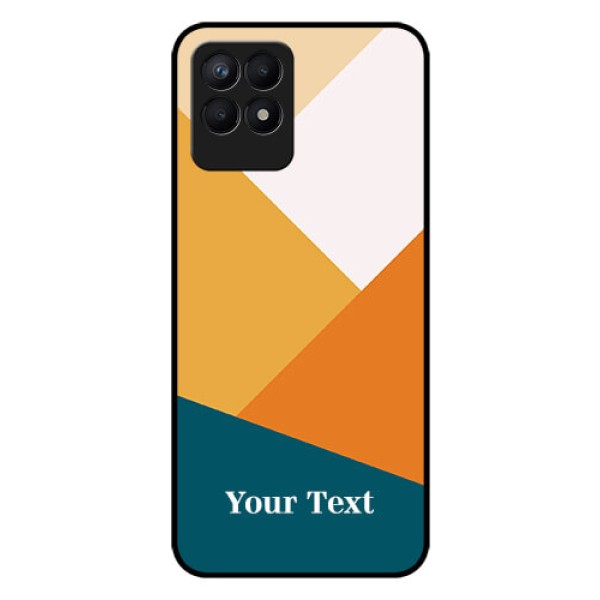 Narzo 50 Personalized Glass Phone Case - Stacked Multi-colour Design Narzo 50 Personalized Glass Phone Case - Stacked Multi-colour Design