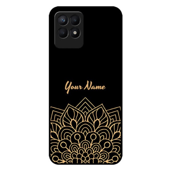 Narzo 50 Custom Glass Phone Case - Golden mandala Design Narzo 50 Custom Glass Phone Case - Golden mandala Design
