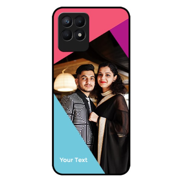 Narzo 50 Custom Glass Mobile Case - Stacked Triple colour Design Narzo 50 Custom Glass Mobile Case - Stacked Triple colour Design
