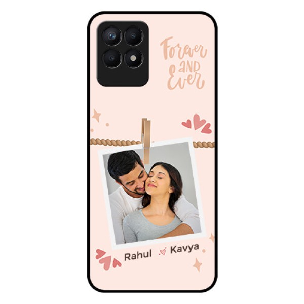 Narzo 50 Custom Glass Phone Case - Forever and ever love Design Narzo 50 Custom Glass Phone Case - Forever and ever love Design