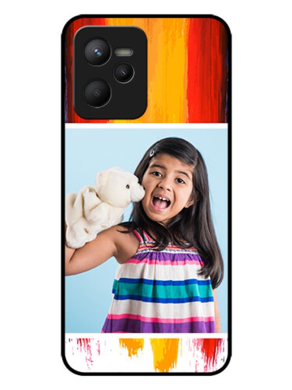 Custom Narzo 50A Prime Personalized Glass Phone Case - Multi Color Design