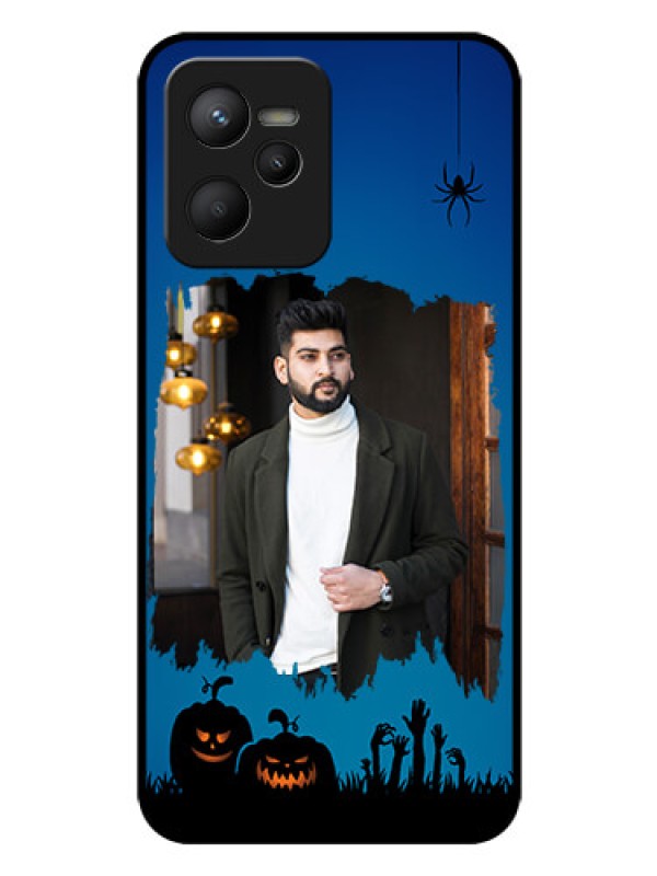Custom Narzo 50A Prime Photo Printing on Glass Case - with pro Halloween design