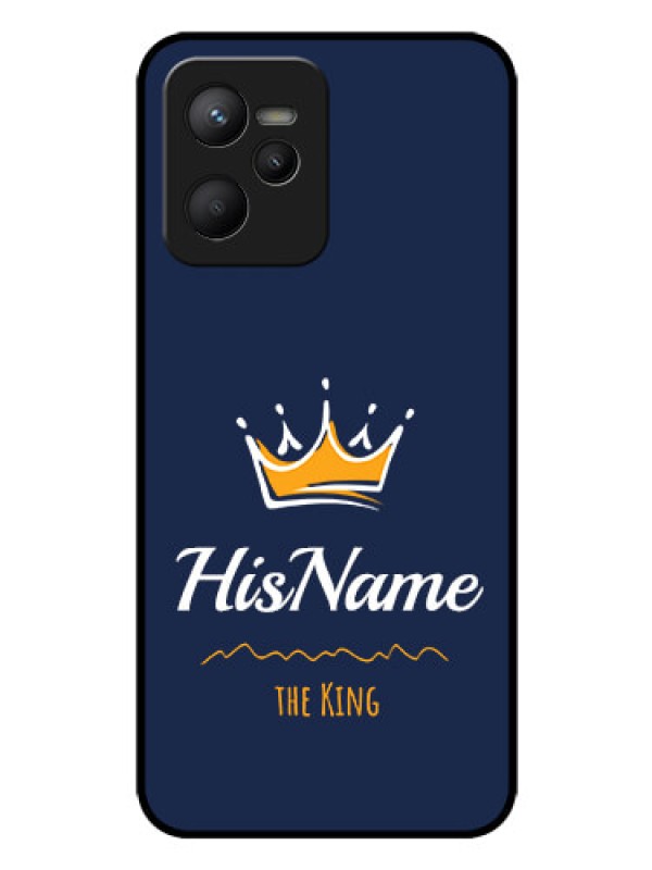 Custom Narzo 50A Prime Glass Phone Case King with Name