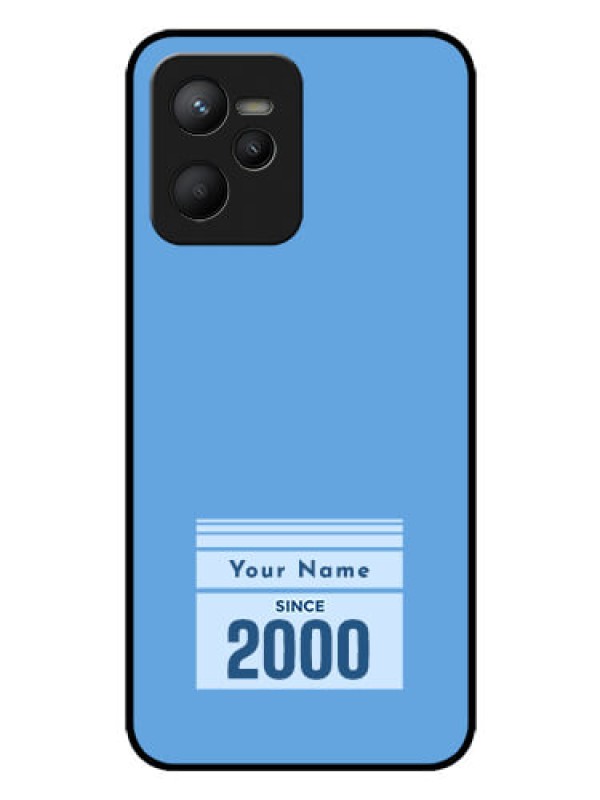 Custom Narzo 50A Prime Custom Glass Mobile Case - Custom Year of birth Design