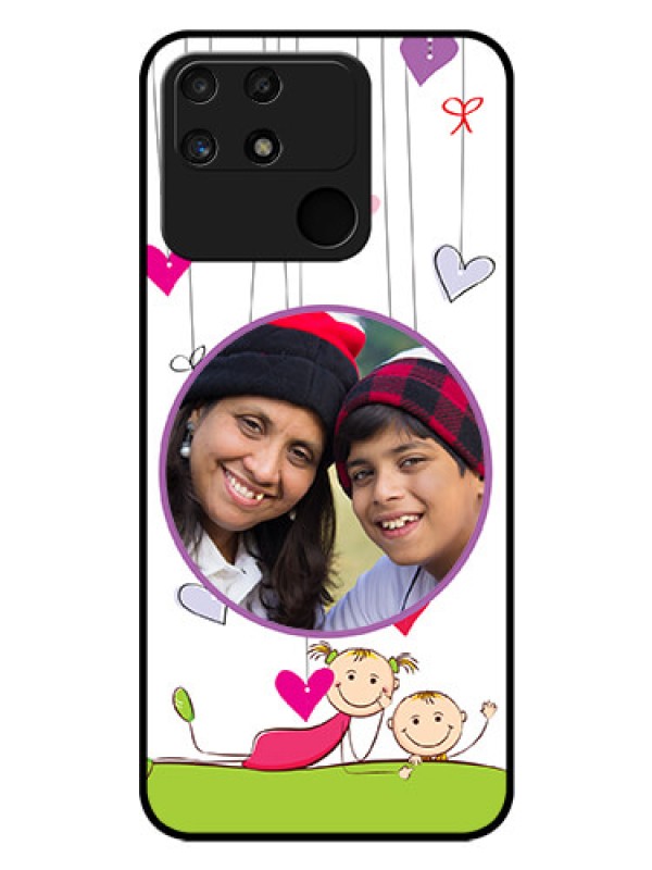 Custom Realme Narzo 50A Photo Printing on Glass Case - Cute Kids Phone Case Design