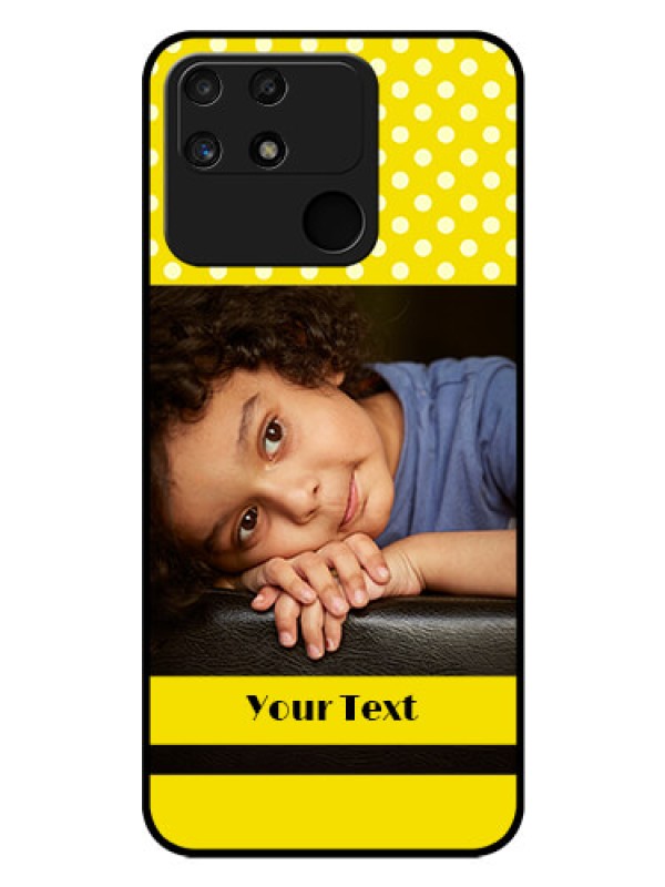 Custom Realme Narzo 50A Custom Glass Phone Case - Bright Yellow Case Design
