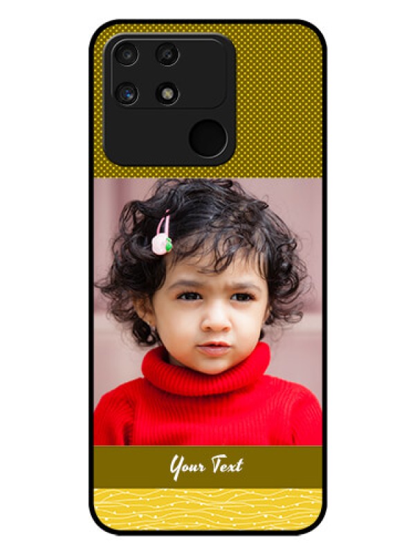 Custom Realme Narzo 50A Custom Glass Phone Case - Simple Green Color Design