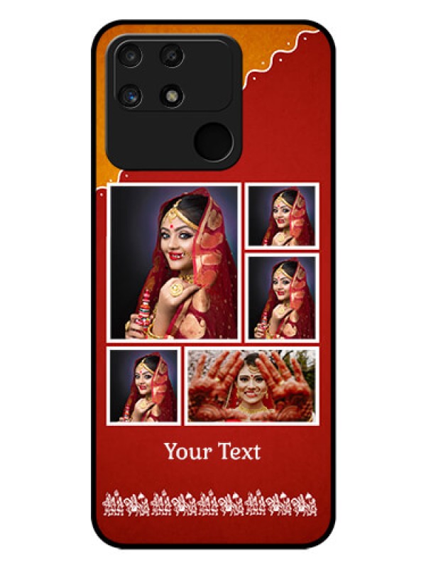Custom Realme Narzo 50A Personalized Glass Phone Case - Wedding Pic Upload Design