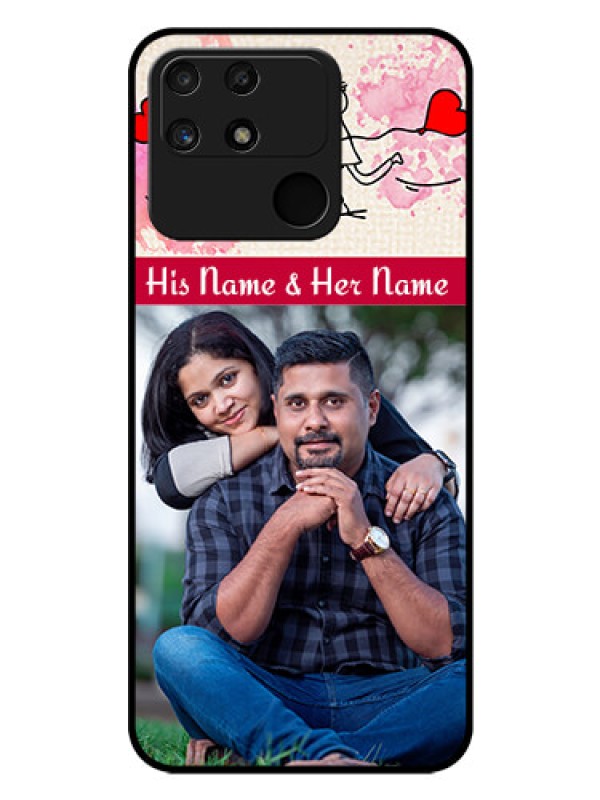 Custom Realme Narzo 50A Photo Printing on Glass Case - You and Me Case Design