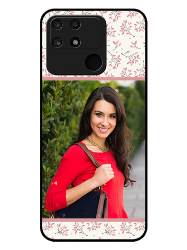 Custom Realme Narzo 50A Custom Glass Phone Case - Premium Floral Design
