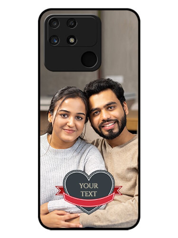 Custom Realme Narzo 50A Custom Glass Phone Case - Just Married Couple Design