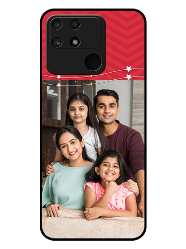Custom Realme Narzo 50A Personalized Glass Phone Case - Happy Family Design