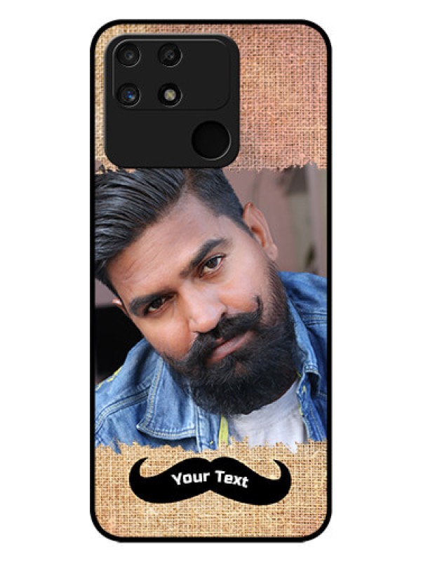 Custom Realme Narzo 50A Personalized Glass Phone Case - with Texture Design